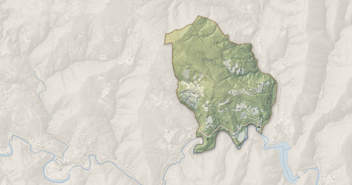 Portrait cartographique de Saint-Julien-des-Points : relief, eau, forêts, bâti et voies, calculés à partir des données de l'IGN