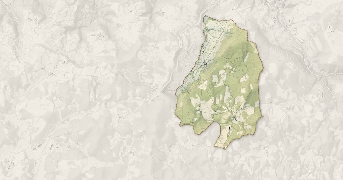 Portrait cartographique de Saint-Saturnin : relief, eau, forêts, bâti et voies, calculés à partir des données de l'IGN