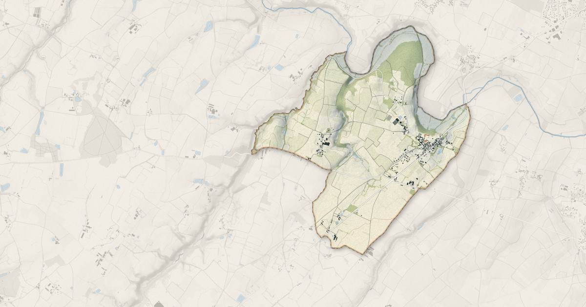 Portrait cartographique de Aubigné-sur-Layon : relief, eau, forêts, bâti et voies, calculés à partir des données de l'IGN