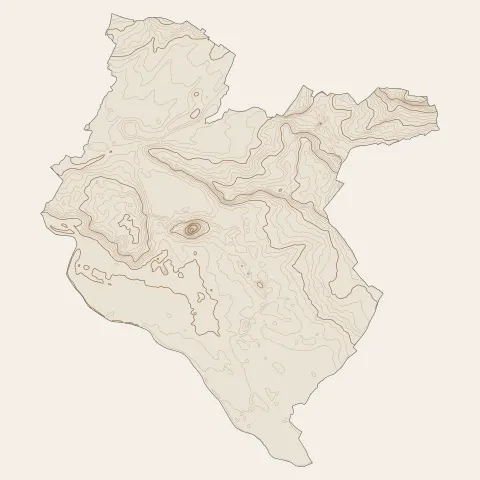 Beaufort-en-Anjou : courbes de niveau