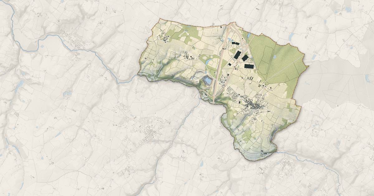 Portrait cartographique de Beaulieu-sur-Layon : relief, eau, forêts, bâti et voies, calculés à partir des données de l'IGN