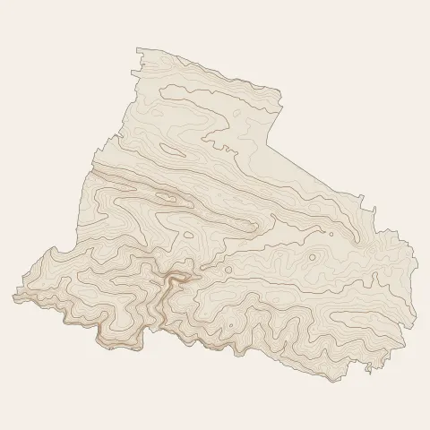 Bécon-les-Granits : courbes de niveau