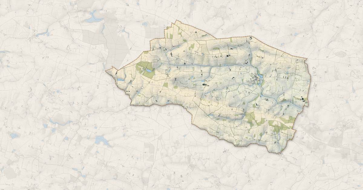 Portrait cartographique de Challain-la-Potherie : relief, eau, forêts, bâti et voies, calculés à partir des données de l'IGN