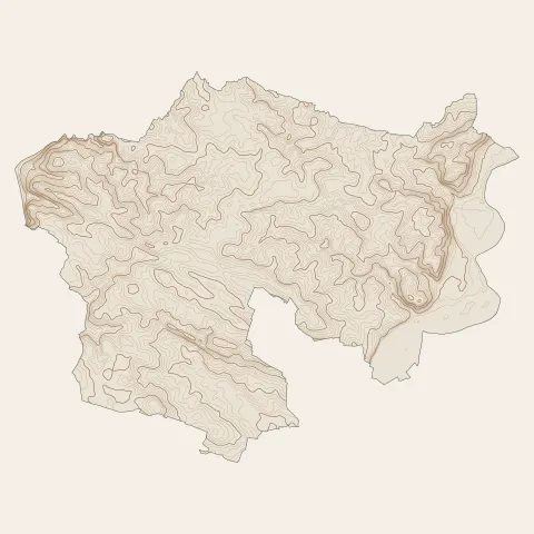 Les Hauts-d'Anjou : courbes de niveau