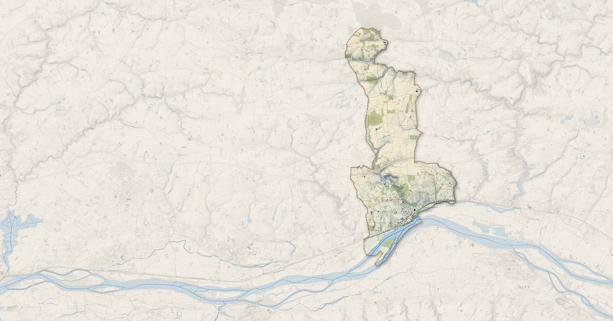 Portrait cartographique de Ingrandes-le-Fresne-sur-Loire : relief, eau, forêts, bâti et voies, calculés à partir des données de l'IGN