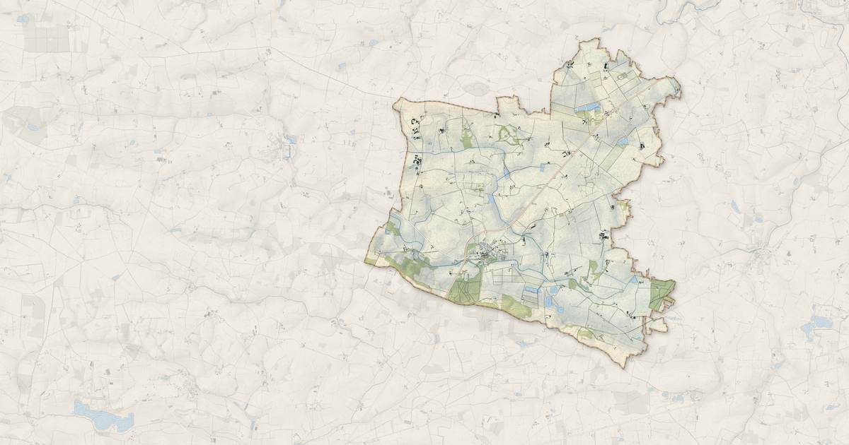Portrait cartographique de Loiré : relief, eau, forêts, bâti et voies, calculés à partir des données de l'IGN