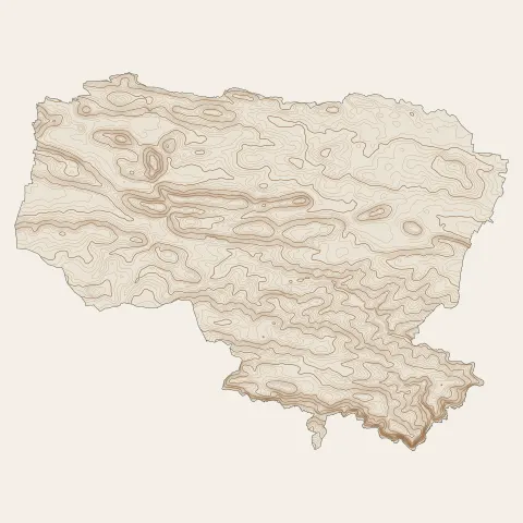 Val d'Erdre-Auxence : courbes de niveau