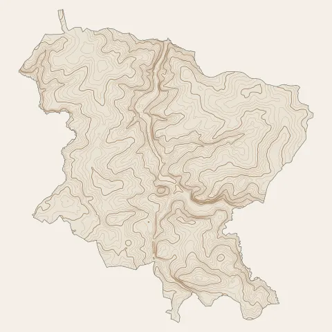 Le May-sur-Èvre : courbes de niveau