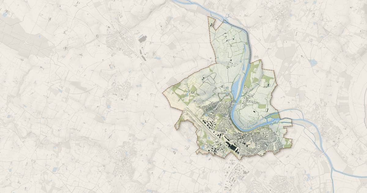 Portrait cartographique de Montreuil-Juigné : relief, eau, forêts, bâti et voies, calculés à partir des données de l'IGN