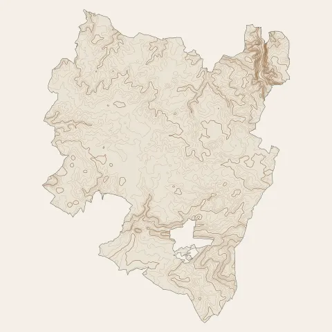 Noyant-Villages : courbes de niveau
