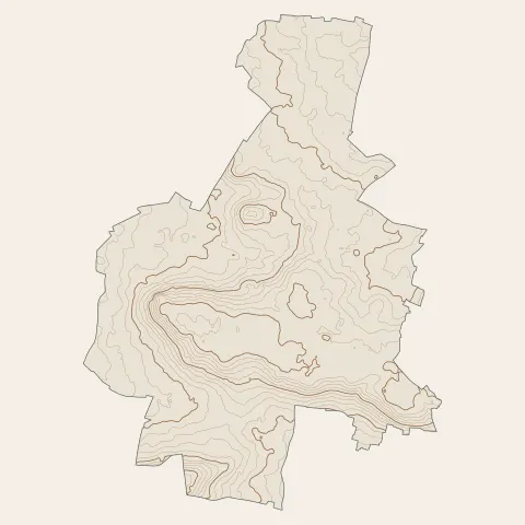 Le Plessis-Grammoire : courbes de niveau
