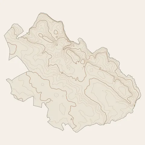 La Romagne : courbes de niveau