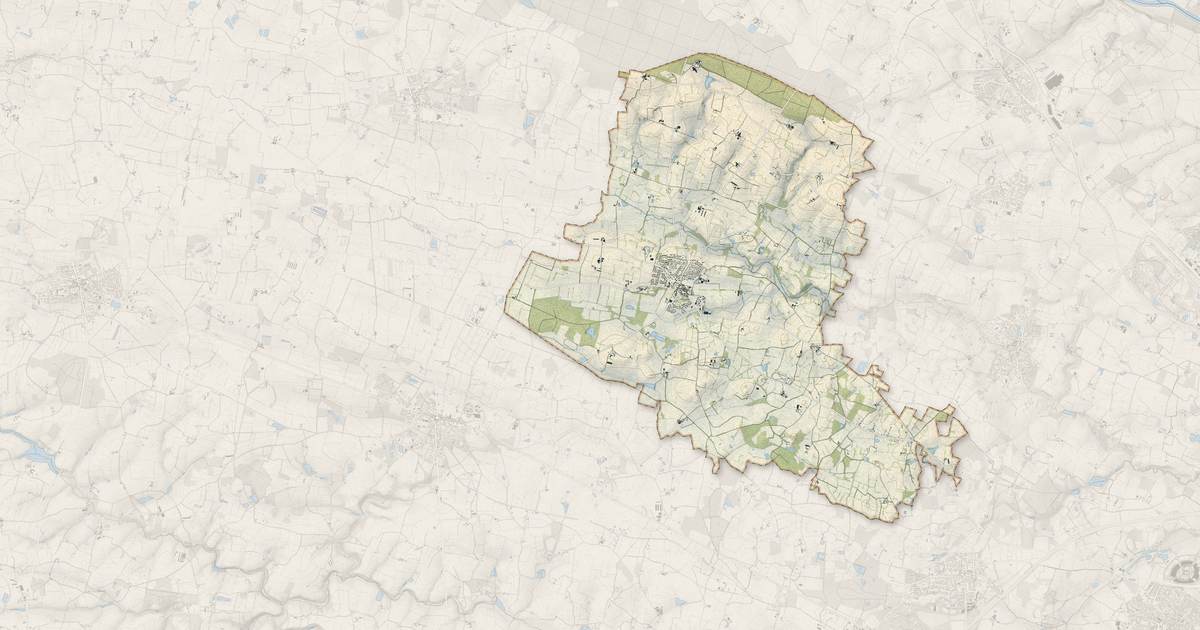 Portrait cartographique de Saint-Clément-de-la-Place : relief, eau, forêts, bâti et voies, calculés à partir des données de l'IGN