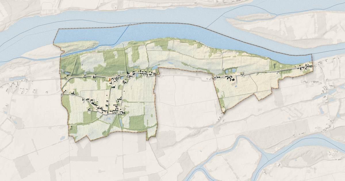 Portrait cartographique de Saint-Jean-de-la-Croix : relief, eau, forêts, bâti et voies, calculés à partir des données de l'IGN