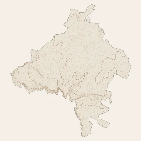 La Séguinière : courbes de niveau