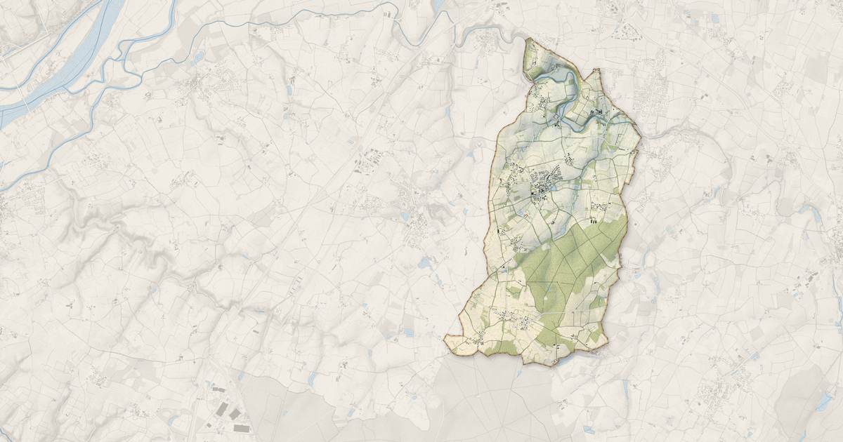 Portrait cartographique de Soulaines-sur-Aubance : relief, eau, forêts, bâti et voies, calculés à partir des données de l'IGN