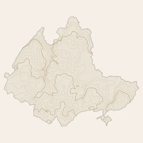 La Tessoualle : courbes de niveau