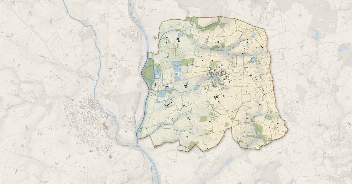 Portrait cartographique de Thorigné-d'Anjou : relief, eau, forêts, bâti et voies, calculés à partir des données de l'IGN