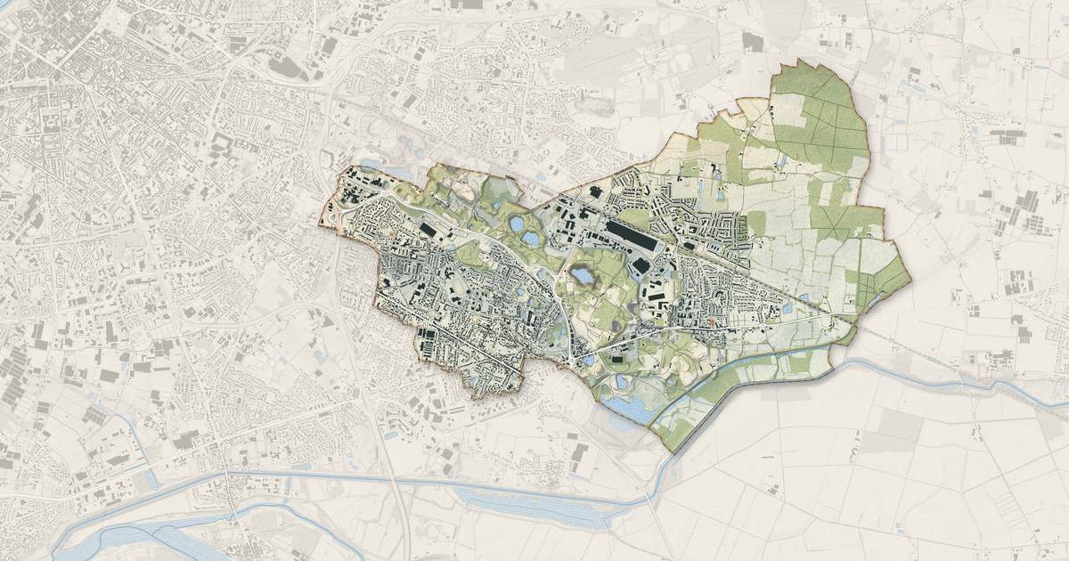 Portrait cartographique de Trélazé : relief, eau, forêts, bâti et voies, calculés à partir des données de l'IGN