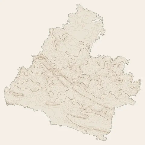Erdre-en-Anjou : courbes de niveau
