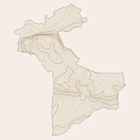 Avranches : courbes de niveau