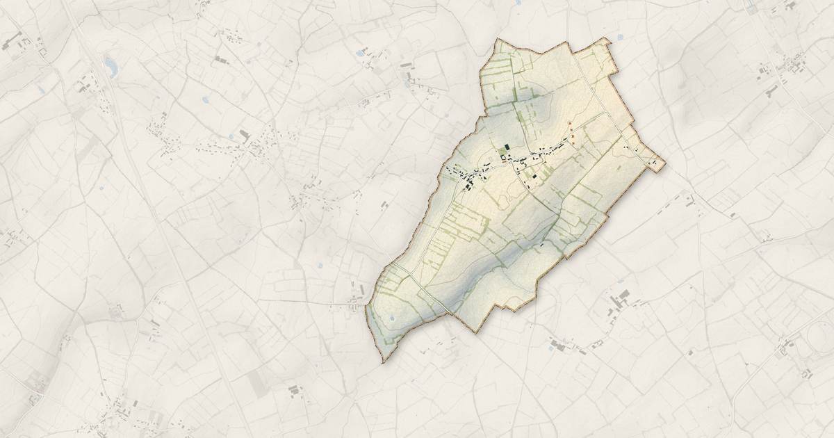 Portrait cartographique de Azeville : relief, eau, forêts, bâti et voies, calculés à partir des données de l'IGN