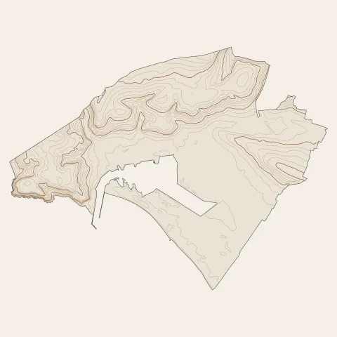 Barneville-Carteret : courbes de niveau