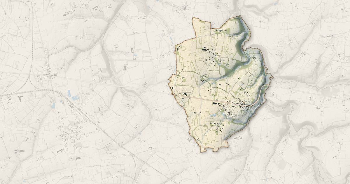 Portrait cartographique de Beauchamps : relief, eau, forêts, bâti et voies, calculés à partir des données de l'IGN