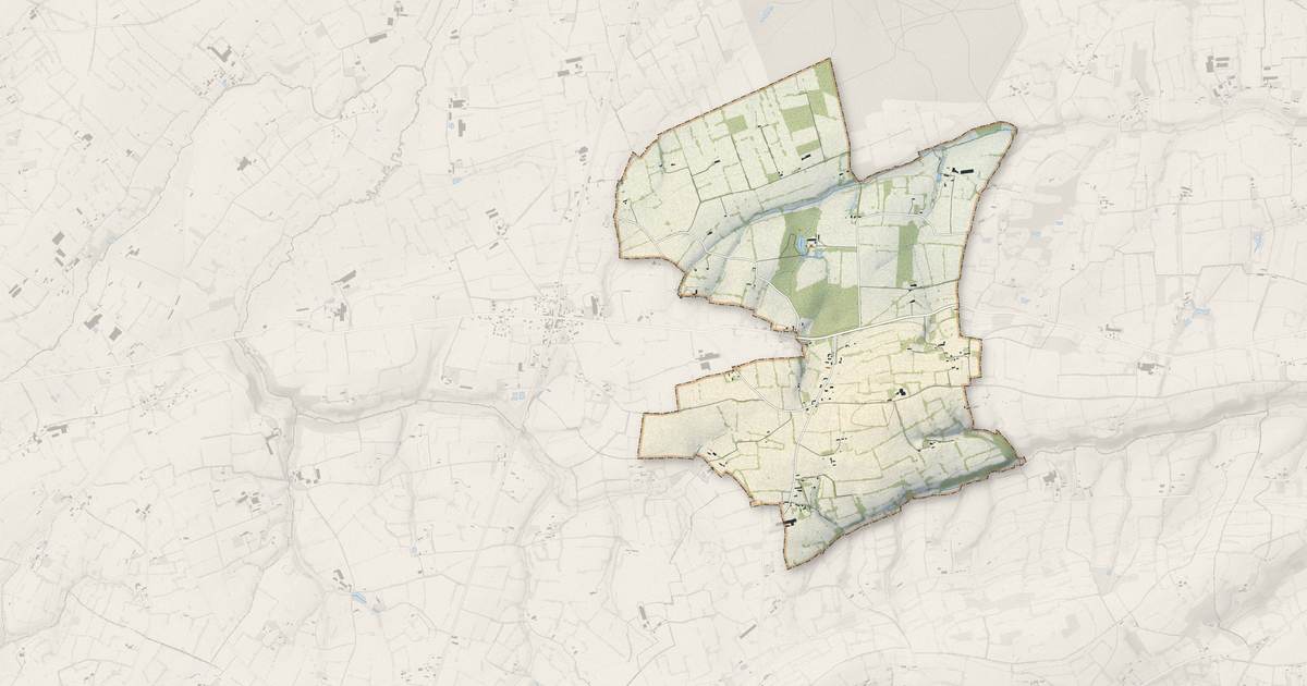 Portrait cartographique de Beaucoudray : relief, eau, forêts, bâti et voies, calculés à partir des données de l'IGN