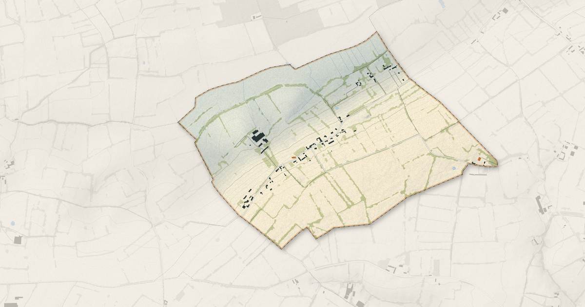 Portrait cartographique de Boutteville : relief, eau, forêts, bâti et voies, calculés à partir des données de l'IGN