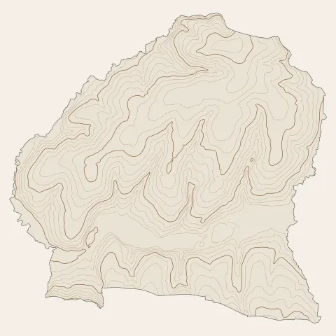 Brécey : courbes de niveau