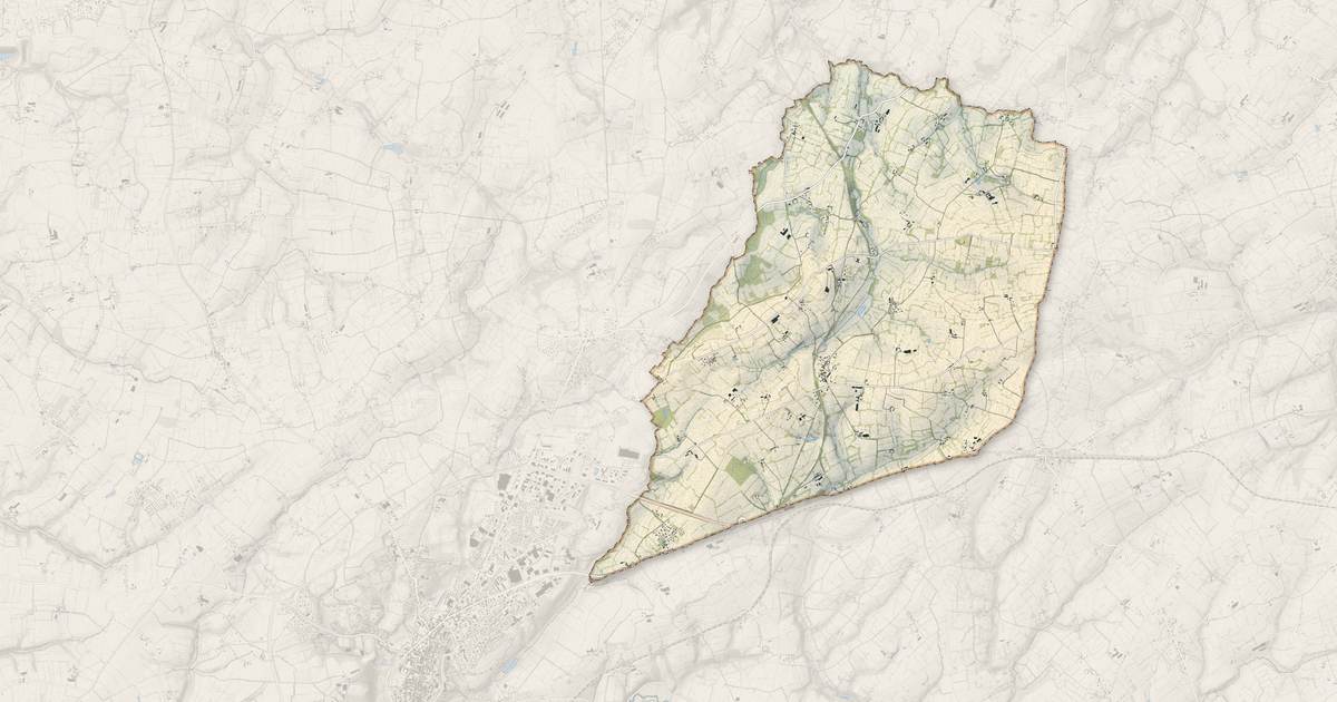 Portrait cartographique de Cambernon : relief, eau, forêts, bâti et voies, calculés à partir des données de l'IGN