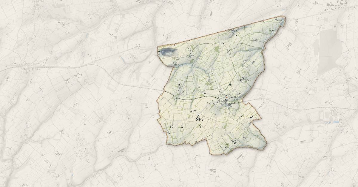 Portrait cartographique de Cametours : relief, eau, forêts, bâti et voies, calculés à partir des données de l'IGN