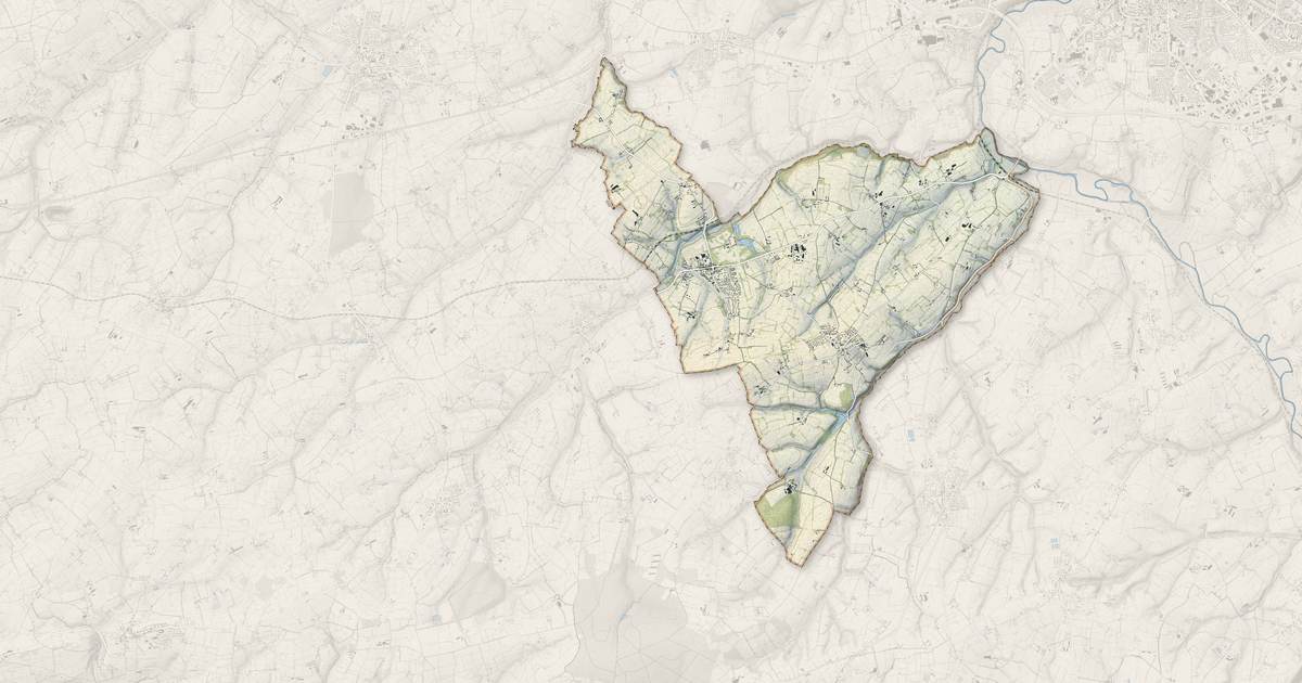 Portrait cartographique de Canisy : relief, eau, forêts, bâti et voies, calculés à partir des données de l'IGN