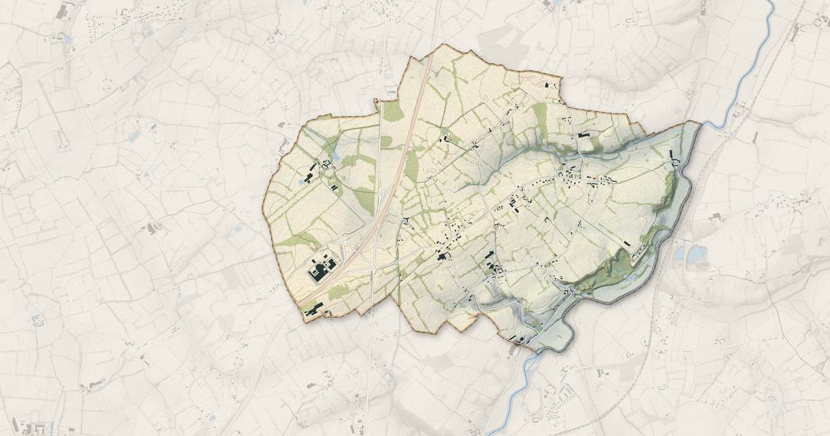 Portrait cartographique de Cavigny : relief, eau, forêts, bâti et voies, calculés à partir des données de l'IGN