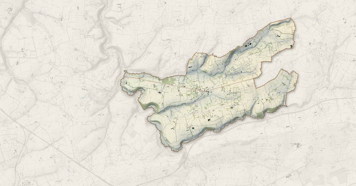 Portrait cartographique de Champrepus : relief, eau, forêts, bâti et voies, calculés à partir des données de l'IGN