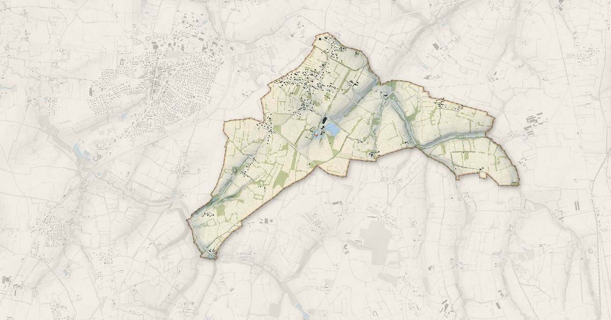 Portrait cartographique de Chanteloup : relief, eau, forêts, bâti et voies, calculés à partir des données de l'IGN