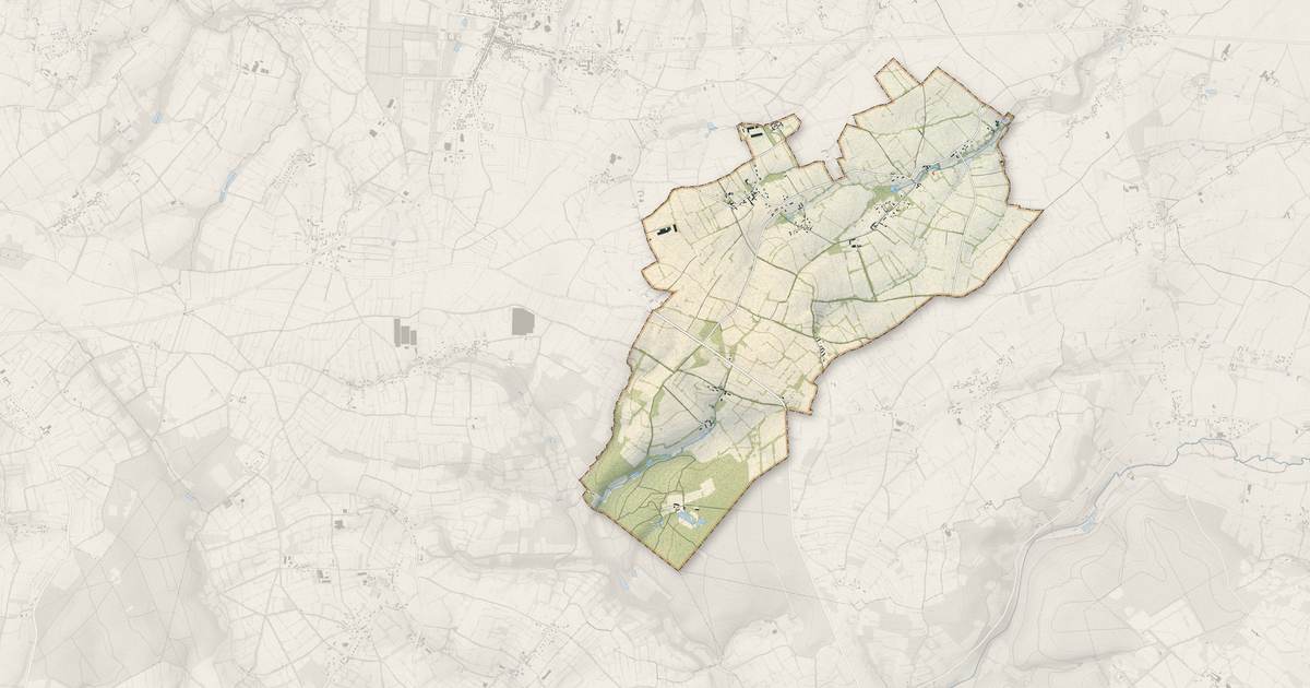 Portrait cartographique de Clitourps : relief, eau, forêts, bâti et voies, calculés à partir des données de l'IGN