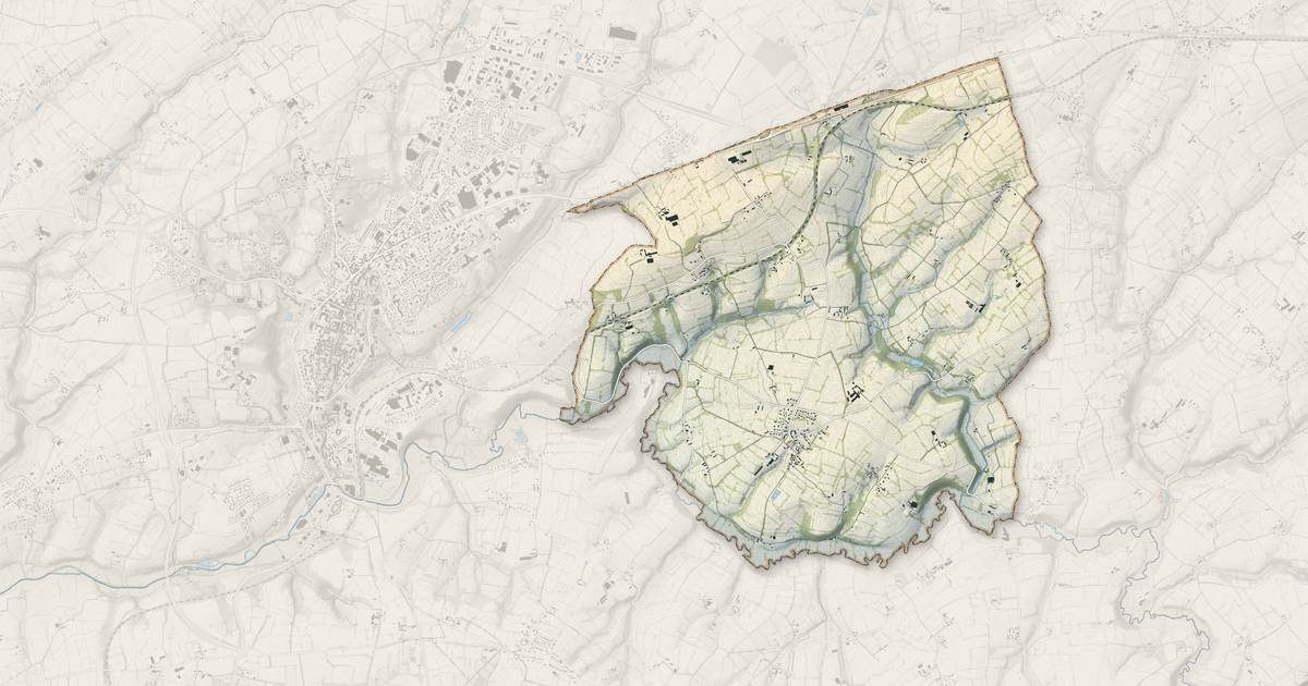Portrait cartographique de Courcy : relief, eau, forêts, bâti et voies, calculés à partir des données de l'IGN
