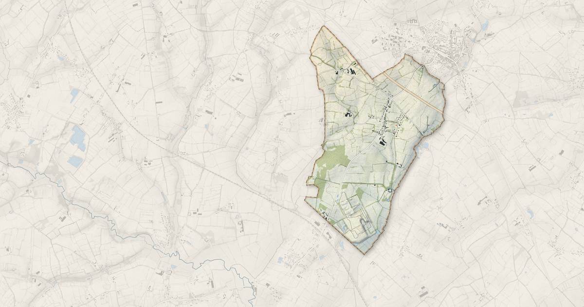 Portrait cartographique de Éroudeville : relief, eau, forêts, bâti et voies, calculés à partir des données de l'IGN