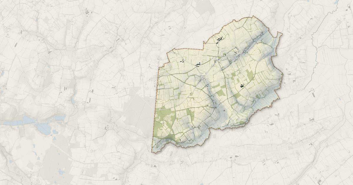 Portrait cartographique de Gonfreville : relief, eau, forêts, bâti et voies, calculés à partir des données de l'IGN