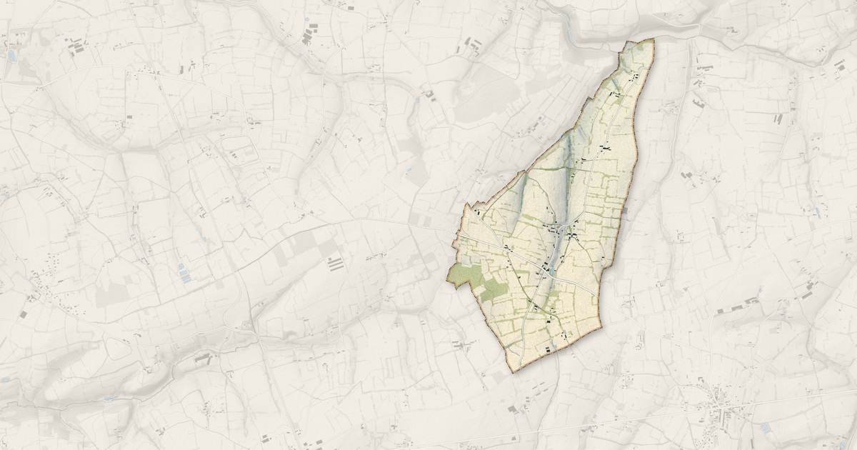 Portrait cartographique de Grimesnil : relief, eau, forêts, bâti et voies, calculés à partir des données de l'IGN