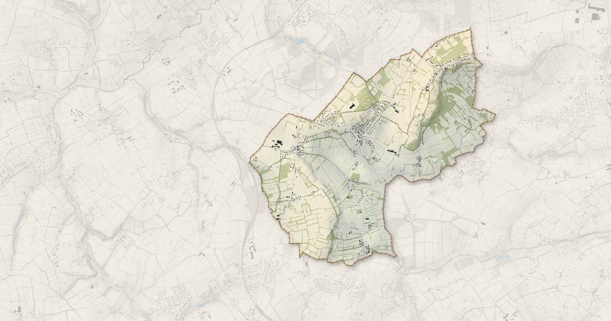 Portrait cartographique de Hardinvast : relief, eau, forêts, bâti et voies, calculés à partir des données de l'IGN