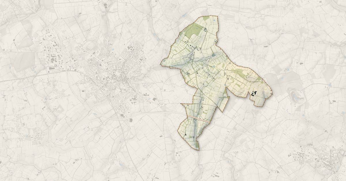 Portrait cartographique de Huberville : relief, eau, forêts, bâti et voies, calculés à partir des données de l'IGN