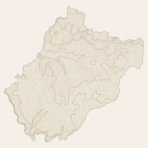 Isigny-le-Buat : courbes de niveau