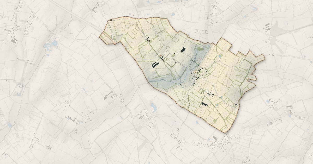 Portrait cartographique de Joganville : relief, eau, forêts, bâti et voies, calculés à partir des données de l'IGN