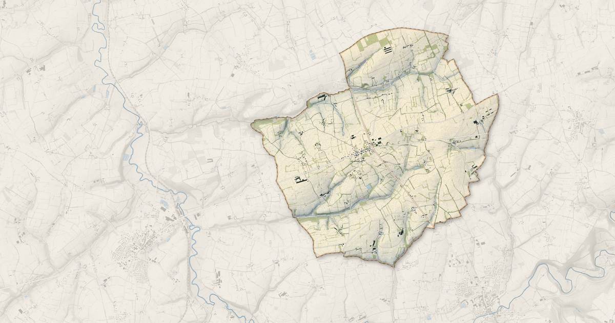 Portrait cartographique de Lengronne : relief, eau, forêts, bâti et voies, calculés à partir des données de l'IGN