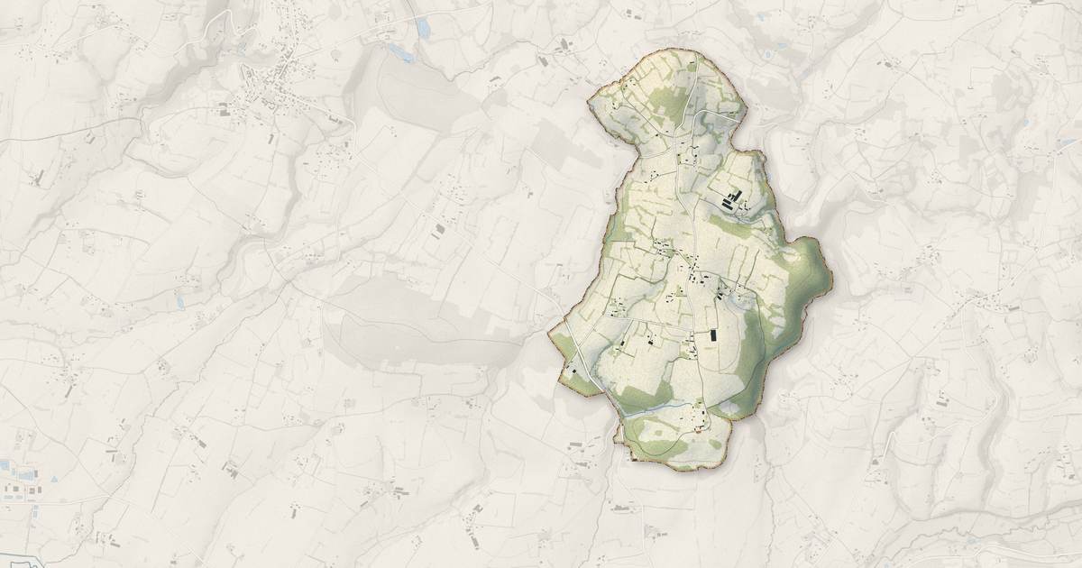 Portrait cartographique de Lingeard : relief, eau, forêts, bâti et voies, calculés à partir des données de l'IGN