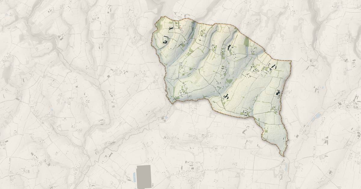 Portrait cartographique de Les Loges-sur-Brécey : relief, eau, forêts, bâti et voies, calculés à partir des données de l'IGN