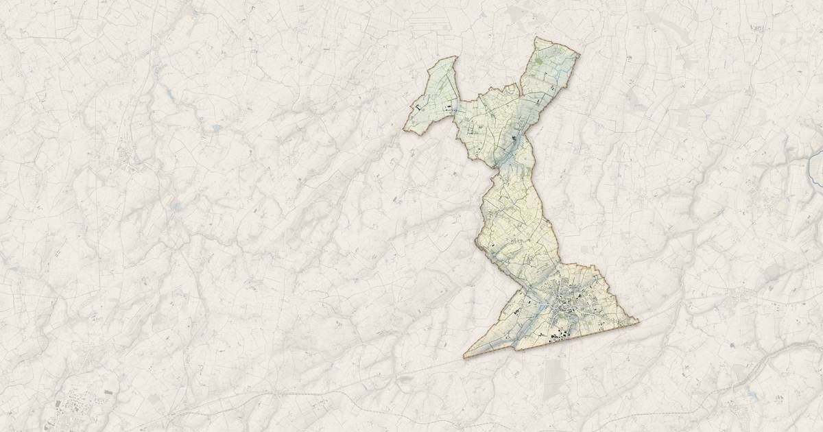 Portrait cartographique de Marigny-Le-Lozon : relief, eau, forêts, bâti et voies, calculés à partir des données de l'IGN